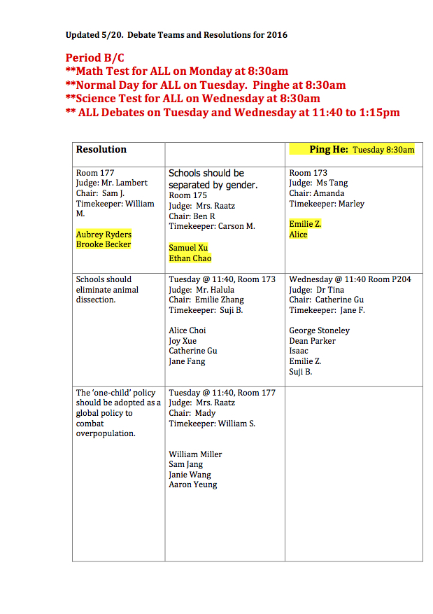 2016 Debate Topics Grade 8_1